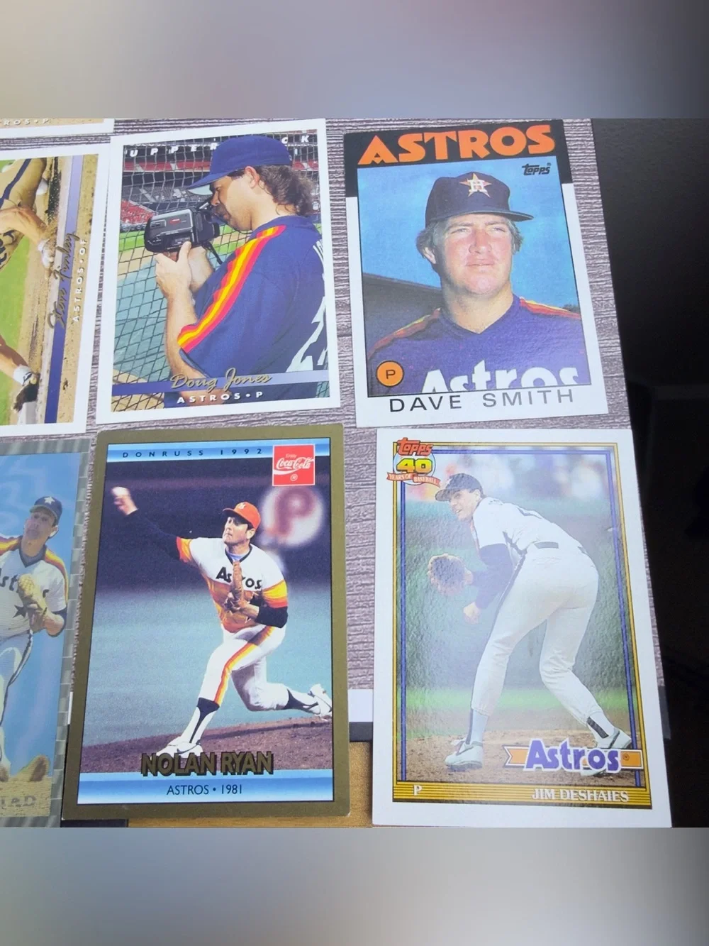 Houston Astros Card Lot of 24 Nolan Ryan Whataburger Hologram +